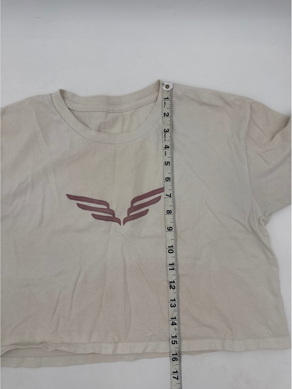 Mumford & Sons Beige Graphic Crop T-Shirt - Picture 5 of 5